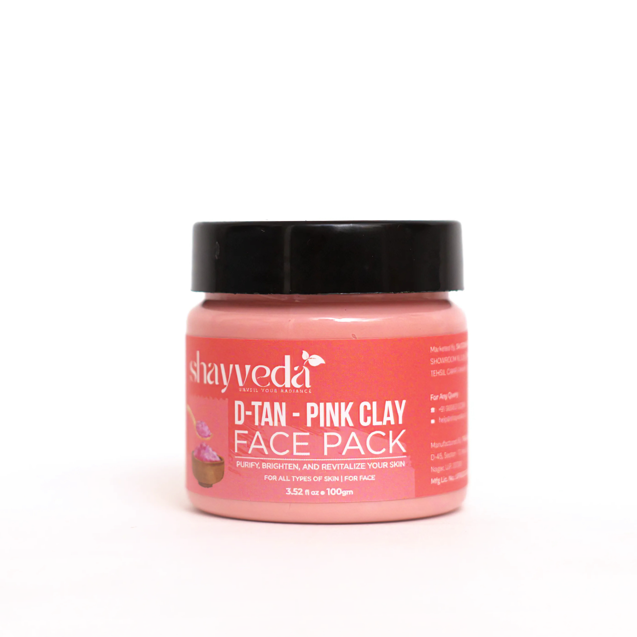 DETAN + PINK CLAY FACE PACK 100GM