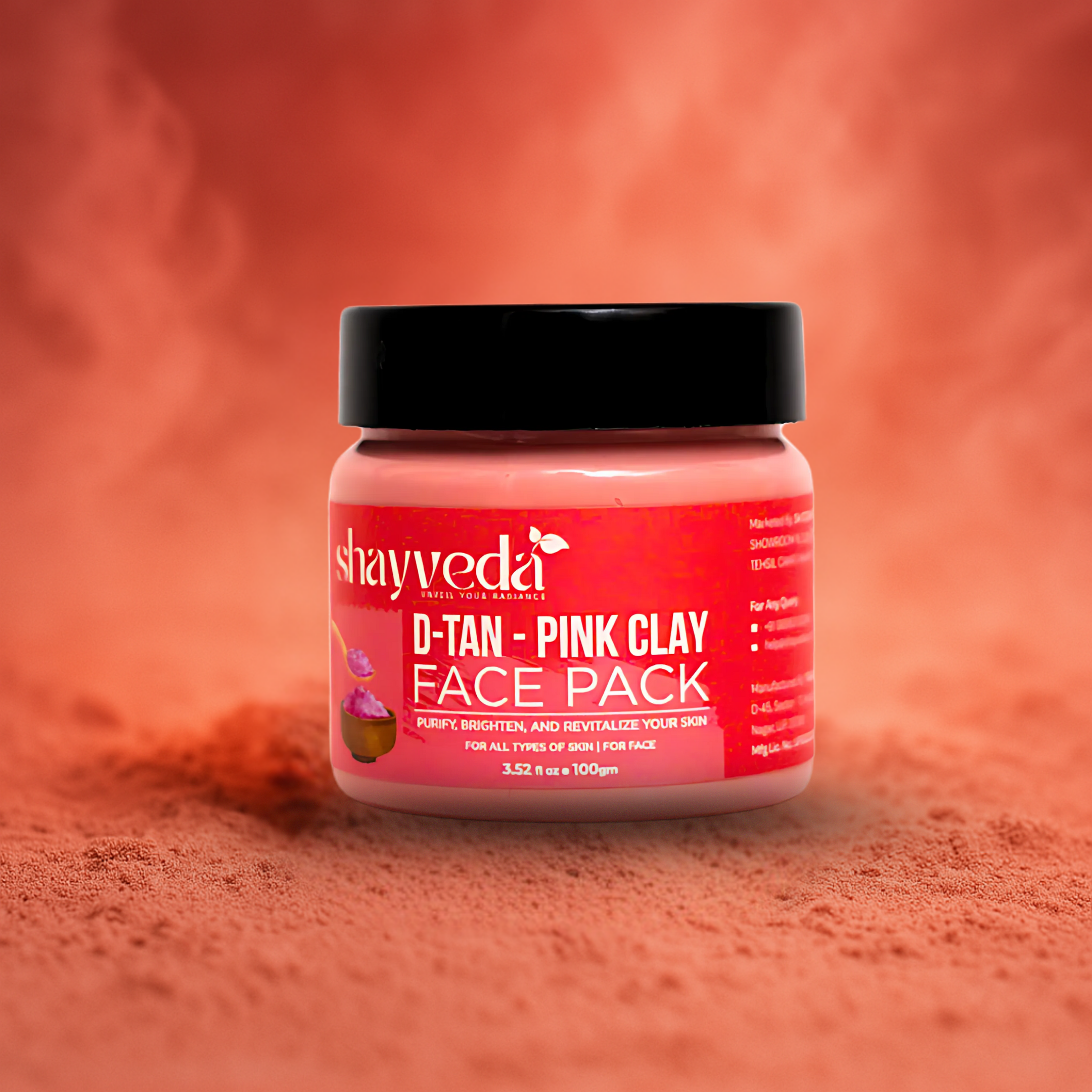 DETAN + PINK CLAY FACE PACK 100GM