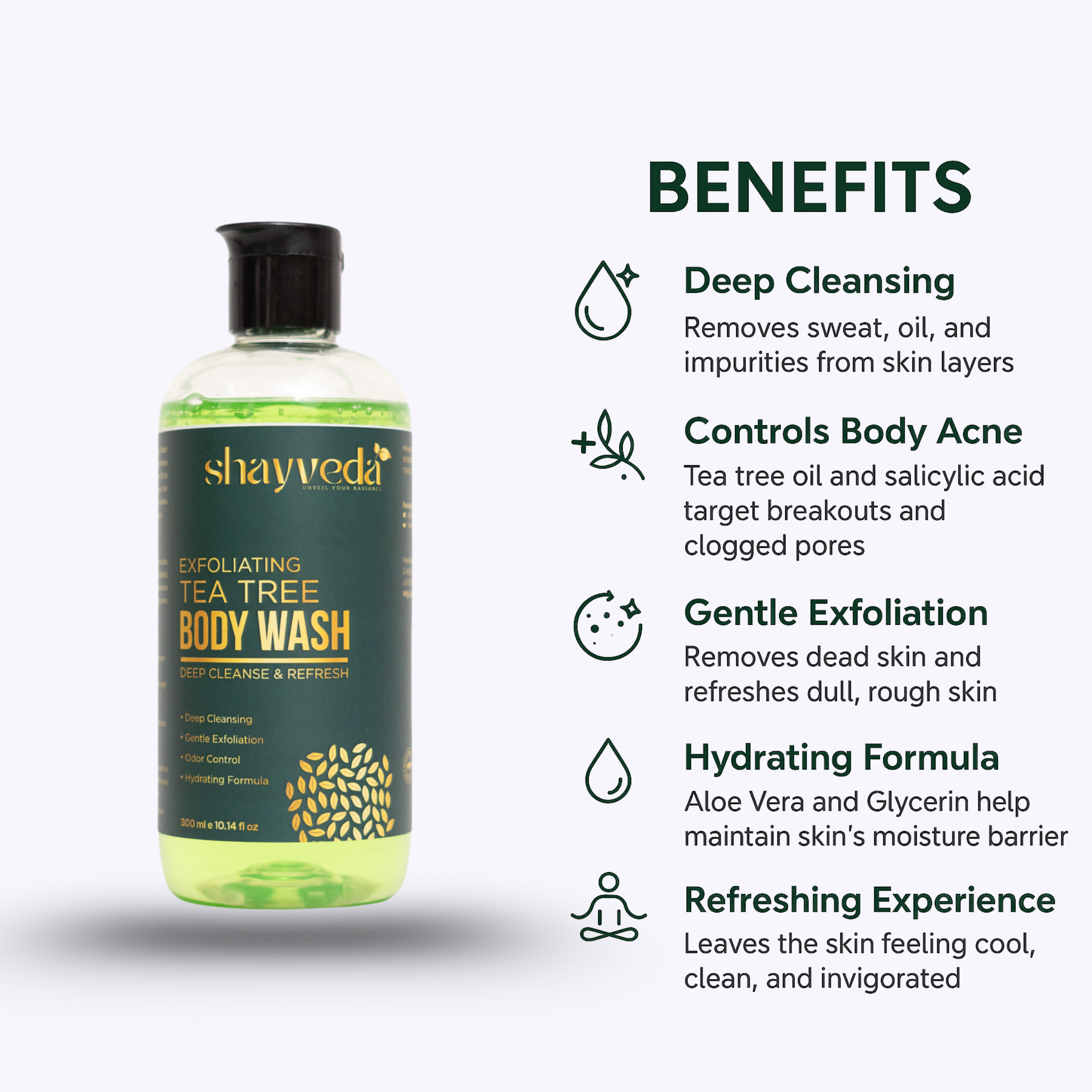 BODY WASH TEA TREE 300ML