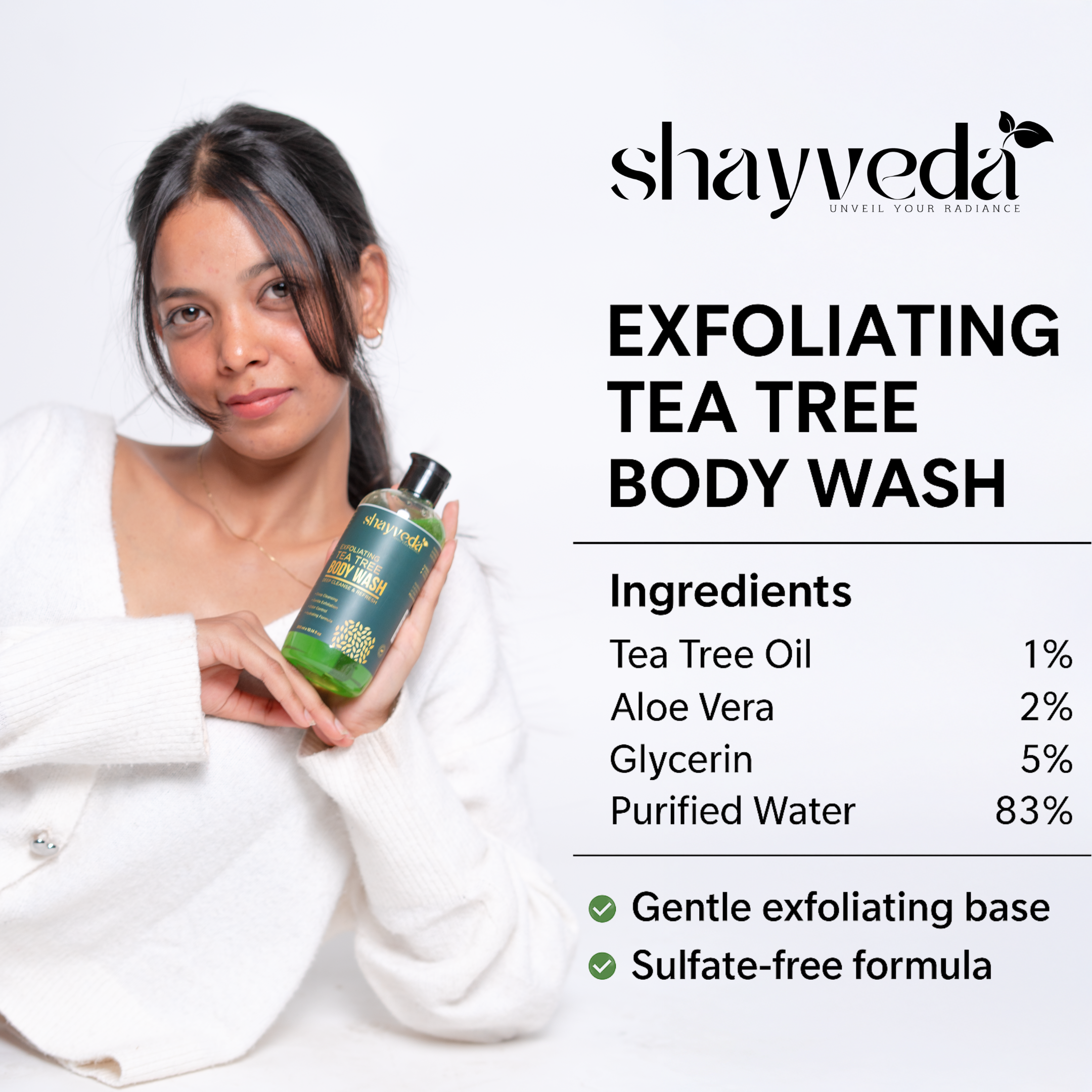 BODY WASH TEA TREE 300ML